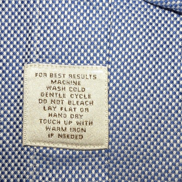 Peter Millar Men’s | Blue & White Long Sleeve Cotton Button Down Shirt | Large - Picture 8 of 10